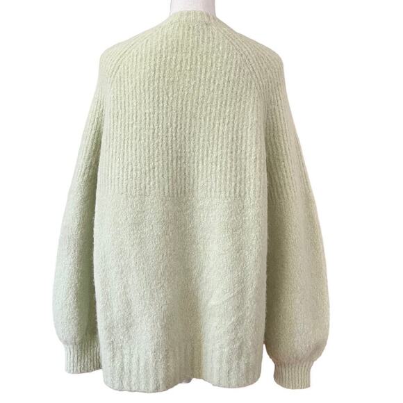 Everlane SuperFuzz Alpaca Oversized Crewneck Sweater Size S Lime Green Pullover - Picture 4 of 10